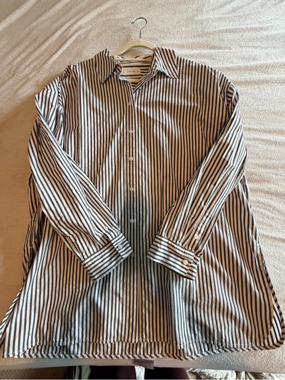 Everlane No Wrinkle Cotton Tunic Button Front Shirt- XXL